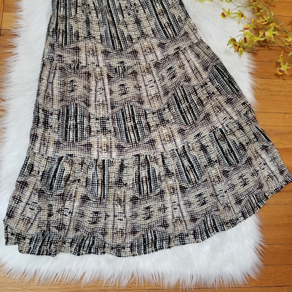 SOLITAIRE Boho Tiered Ruffle Skirt Size M, Elastic Waist at the back... - Picture 11 of 17